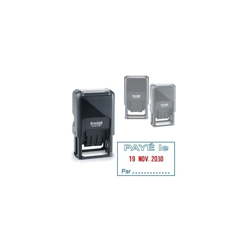Tampon Dateur Trodat 4750L2 - Payé le - 41x24 mm