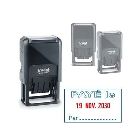 Tampon Dateur Trodat 4750L2 - Payé le - 41x24 mm